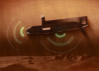 What would a submarine to explore the liquid methane seas of Saturn's Moon Titan look like? This design concept was developed for the NASA Innovative Advanced Concepts (NIAC) Program, by NASA Glenn's COMPASS Team, and technologists and scientists from the Applied Physics Lab and submarine designers from the Applied Research Lab. Courtesy of Eric Mindek, NASA