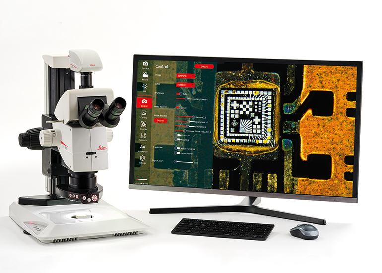 microscope with camera and monitor