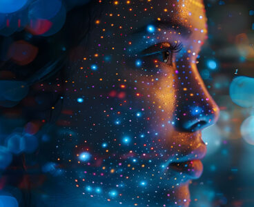 Exploring complex relationships between humans and artificial superintelligence through an image. Concept Artificial Superintelligence, Human-machine interaction, Future technology, Science fiction