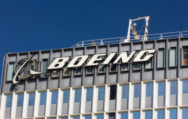 EL SEGUNDO, CA/USA - OCTOBER 13, 2014: Boeing manufactuing facility. Boeing manufactures and sells aircraft, rotorcraft, rockets and satellites. It is the second-largest defense contractor in the world.