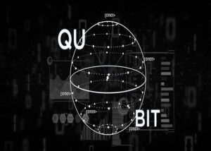 Abstract representation of quantum computing concepts
