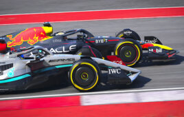 Red Bull and Mercedes F1 cars 3D illustration, 30 Aug, 2022, Texas, EUA