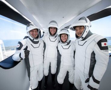 Roscosmos cosmonaut Kirill Peskov, NASA astronauts Anne McClain and Nichole Ayers with JAXA astronaut Takuya Onishi arrived at NASA’s Kennedy Space Center in Florida on March 7, 2025, to begin final preparations for their upcoming mission to the International Space Station.