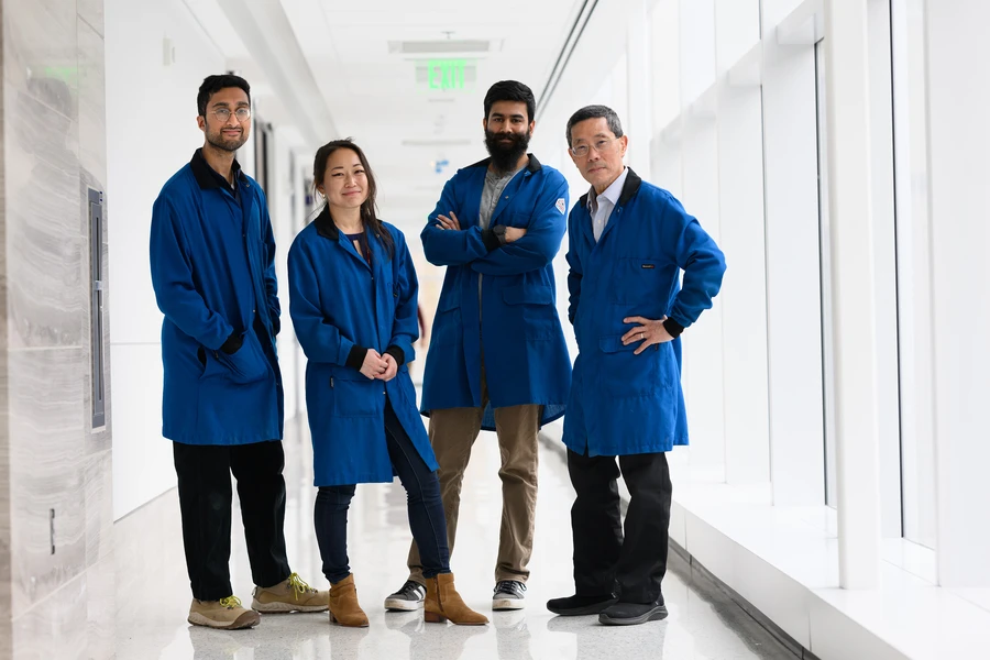 The research team, from left to right: Saahir Ganti-Agrawal, Karen Sugano, Sunil Mair, and Yet-Ming Chang.Credits:Credit: Gretchen Ertl