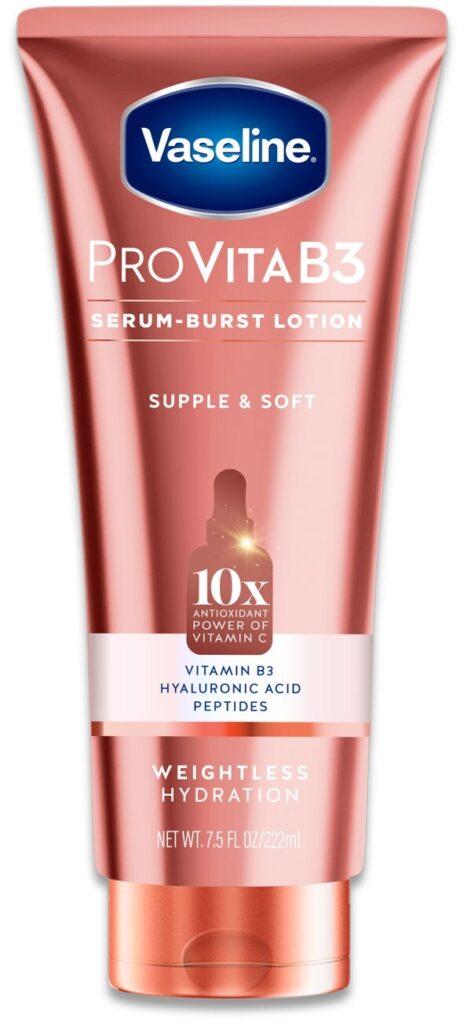 - Versa AI hub Vaseline Pro Vitab3 Serum-Burst lotion.
