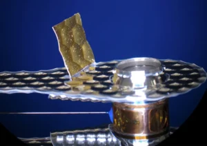 The THOR target with the windows around the hohlraum's equator. Image from Los Alamos National Lab.