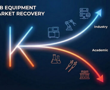 The lab equipment recovery is K-shaped