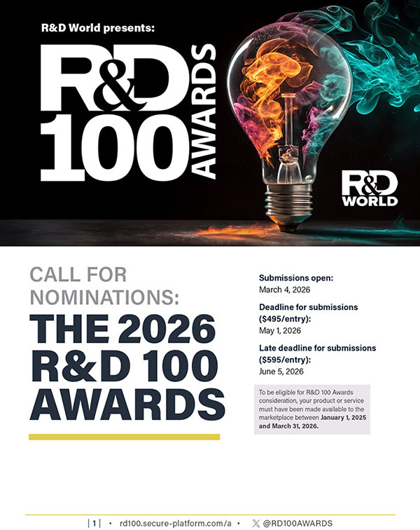 2026 R&D 100 Awards Call for Nominations cover