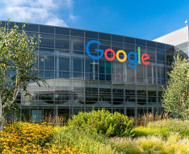 MOUNTAIN VIEW, CA/USA - JULY 30, 2017: Google corporate headquarters and logo. Google is an American multinational technology company that specializes in Internet-related services and products.