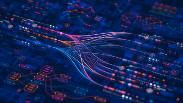 Big data technology Data science analysing artificial intelligence generative AI deep learning machine learning algorithm Neural flow network analytics innovation abstract futuristic. 3d rendering.