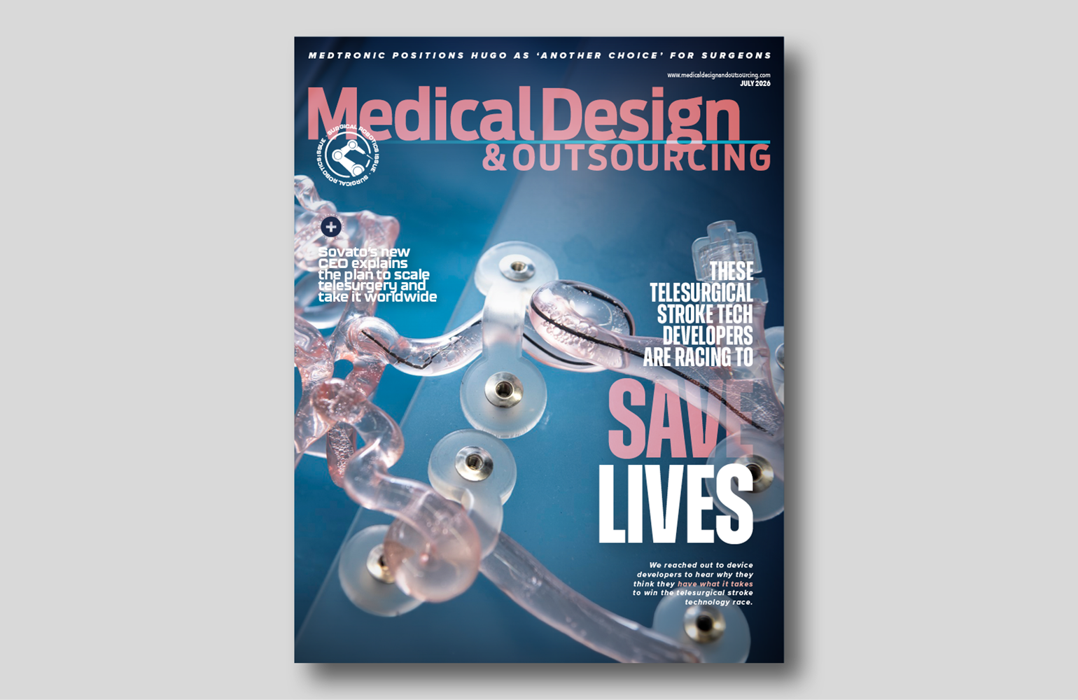 July 2026 issue of Medical Design & Outsourcing: Robotic stroke telesurgery’s time is now - Research & Development World