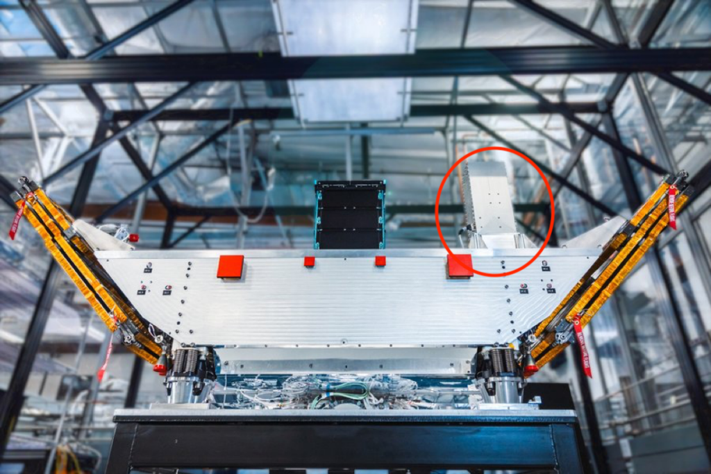 The Z01 Supertorquer (circled) mounted on Impulse Space's Mira spacecraft during integration, ahead of the LEO Express 3 mission. Credit: Zenno Astronautics