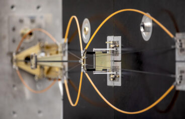 The Space Systems Division (05)-developed Parallelogram Synchronized Truss Assembly (PaSTA), seen Aug. 12, 2025, is a mechanism that will be integrated into the Life-Extension In-orbit Servicer (LEXI) and Astroscale Prototype Servicer for Refueling (APS-R) spacecrafts.