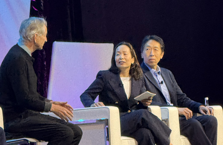 Hinton, Fei-Fei and Ng in the AI4 keynote