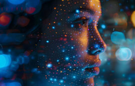 Exploring complex relationships between humans and artificial superintelligence through an image. Concept Artificial Superintelligence, Human-machine interaction, Future technology, Science fiction