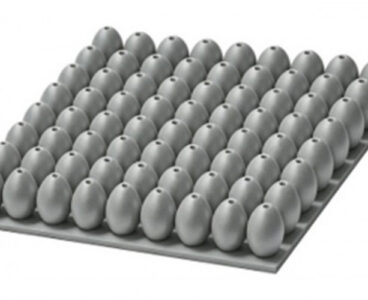 Eggshell-inspired shield cut projectile speed by 65% in simulation, but light-gas gun testing has not confirmed it 