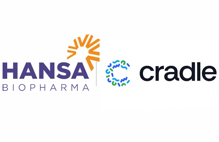 Hansa Biopharma and Cradle logos