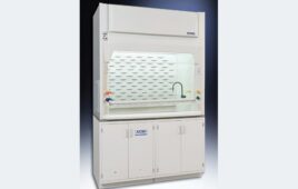 HEMCO UniFlow SE AireStream fume hood with a sash and support cabinet