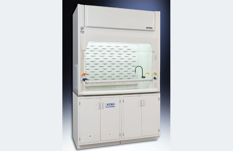 HEMCO UniFlow SE AireStream fume hood with a sash and support cabinet